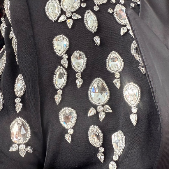 Pegasi Black Double Breasted Blazer with Embellishment - Picture 11 of 11